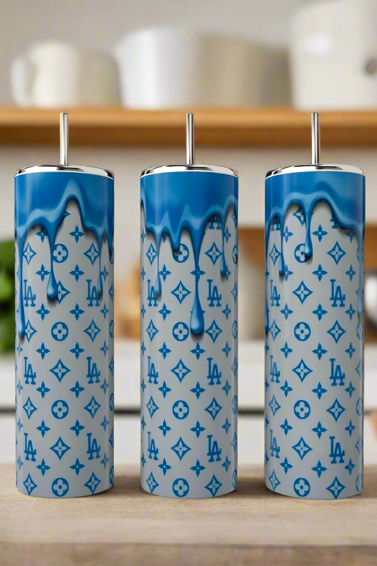 LV Blue Drip 20oz Tumbler