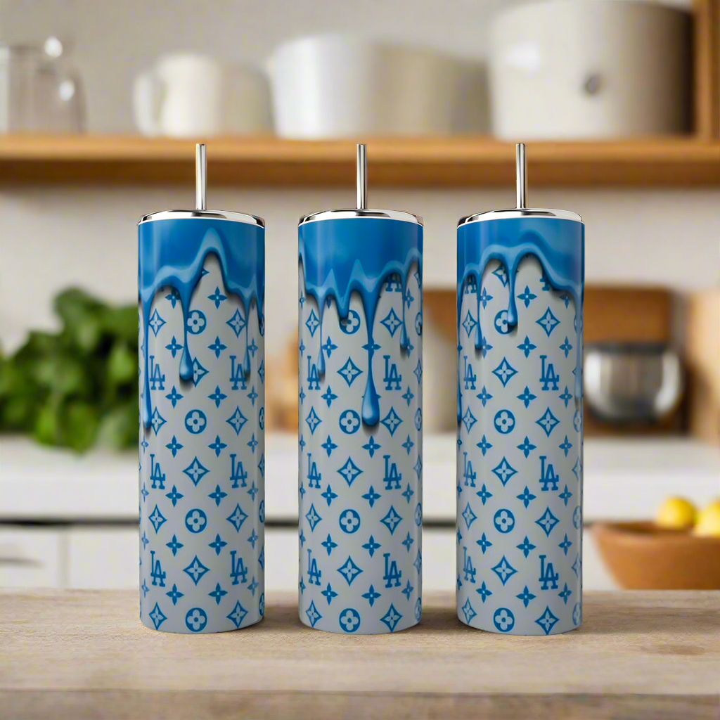 LV Blue Drip 20oz Tumbler