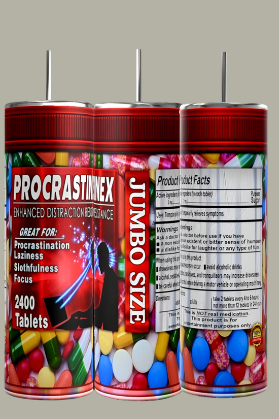 Proceastinex Adult Issues 20oz Skinny Tumbler Series