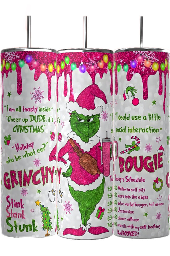 Grinch Bougie Christmas 20oz Tumbler