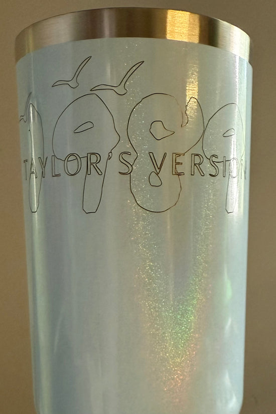 1989 Taylors Version Shimmer Laser Engraved 30oz Stainless Steel Tumbler