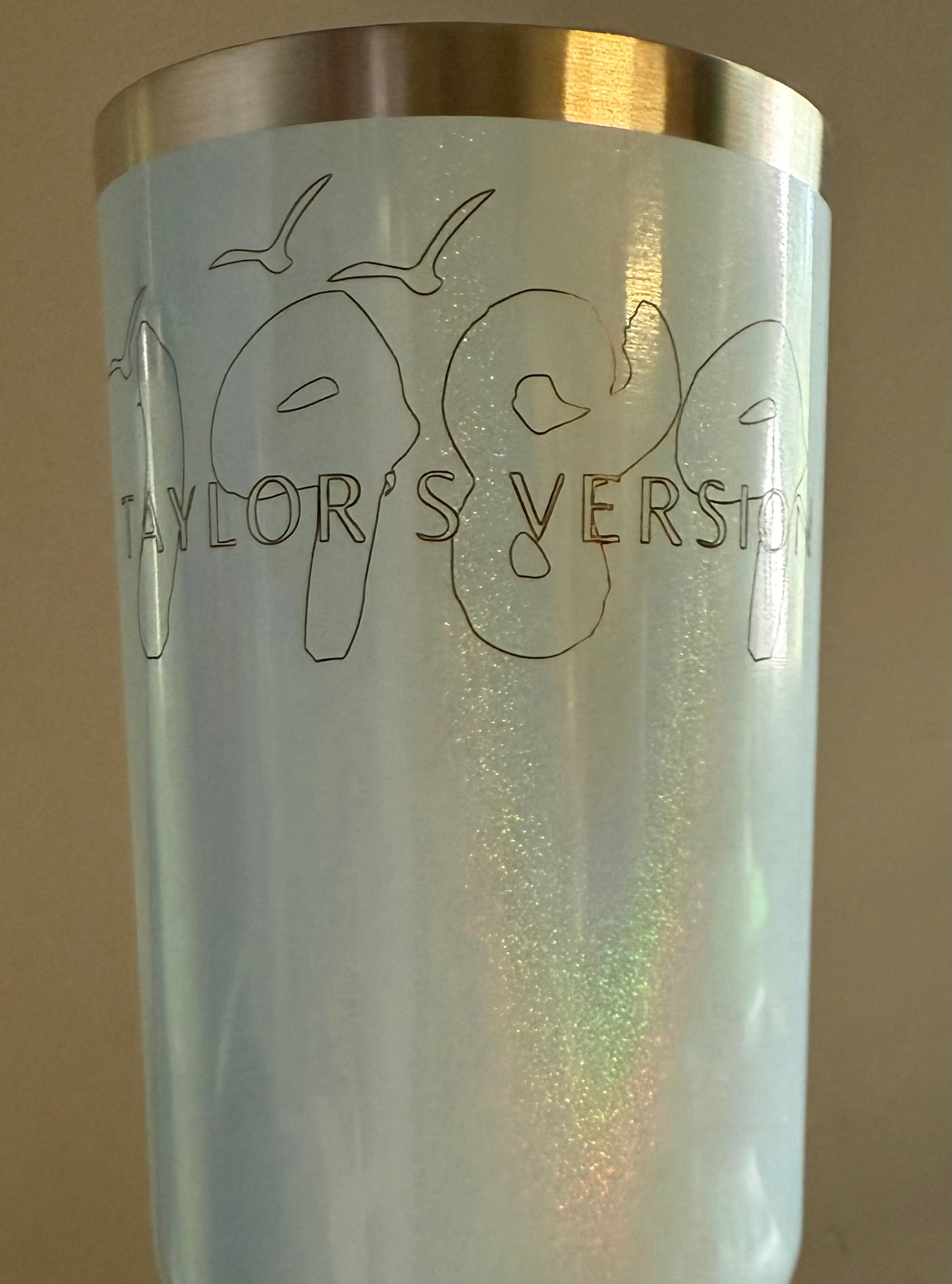 1989 Taylors Version Shimmer Laser Engraved 30oz Stainless Steel Tumbler