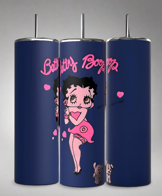 Betty B Navy 20oz Skinny Tumbler