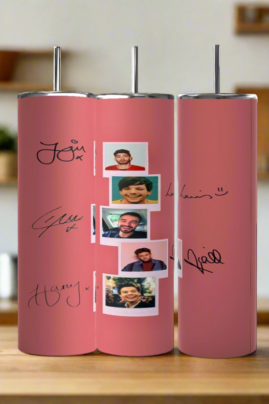 One Direction Pink 20oz Stainless Steel Tumbler