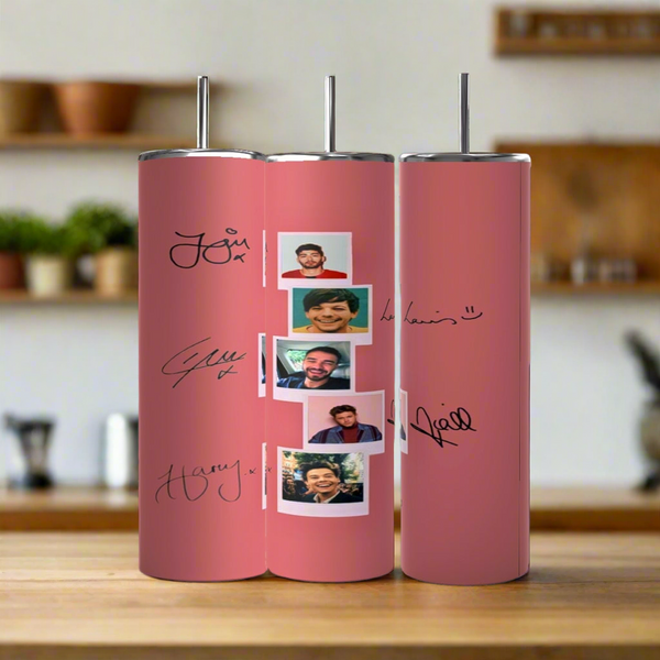 One Direction Pink 20oz Stainless Steel Tumbler