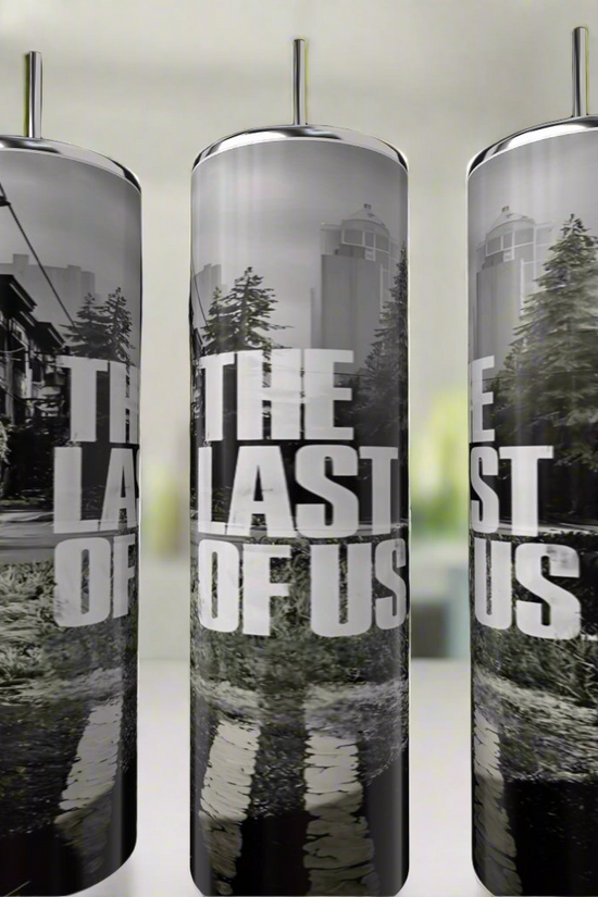 Enjoy eco-friendly drinks on the go with Kreative Kreationz’s The Last Of Us Fans 20oz Tumbler—stainless steel with an overgrown cityscape wrap and bold game-inspired text, perfect for every fan.
