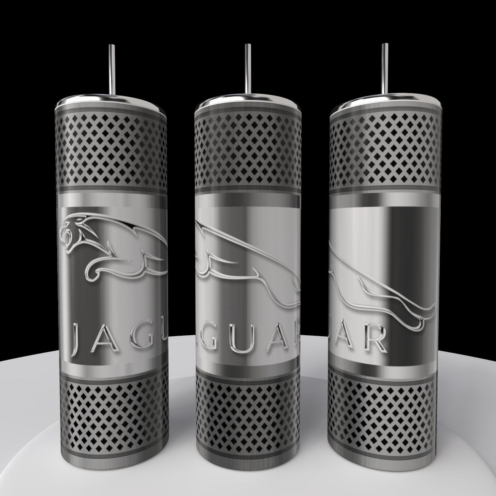 Car Enthusiast Silver Stainless Steel 20oz Tumbler
