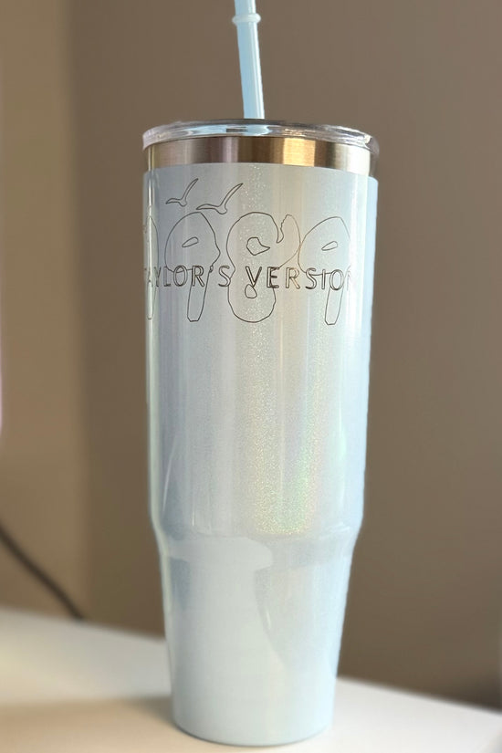 1989 Taylors Version Shimmer Laser Engraved 30oz Stainless Steel Tumbler