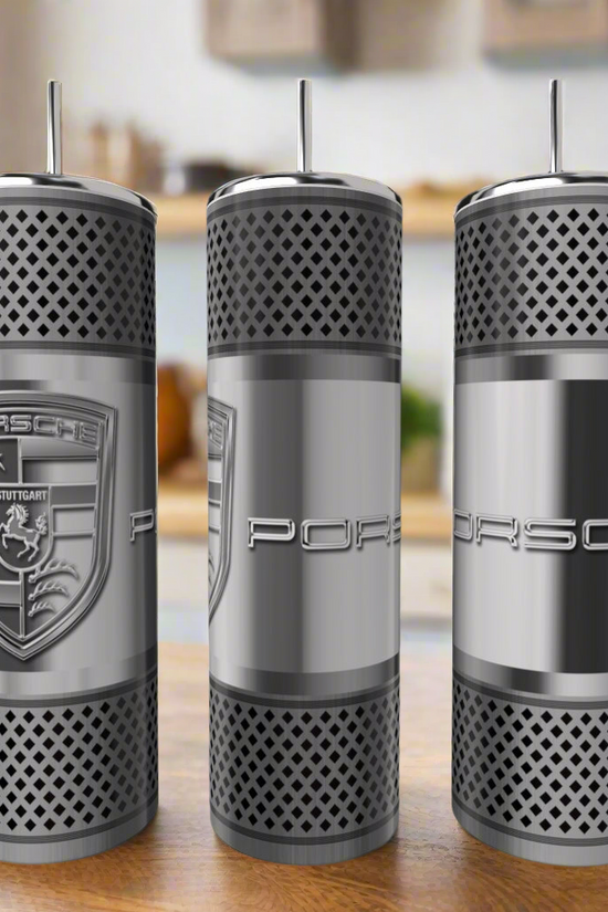 Car Enthusiast Silver Stainless Steel 20oz Tumbler