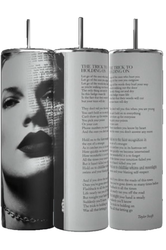 REP The Trick To Holding On w/ Lyrics- 20oz Skinny Tumbler