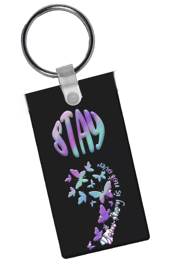 Semicolon Suicide Prevention Awareness Keychain