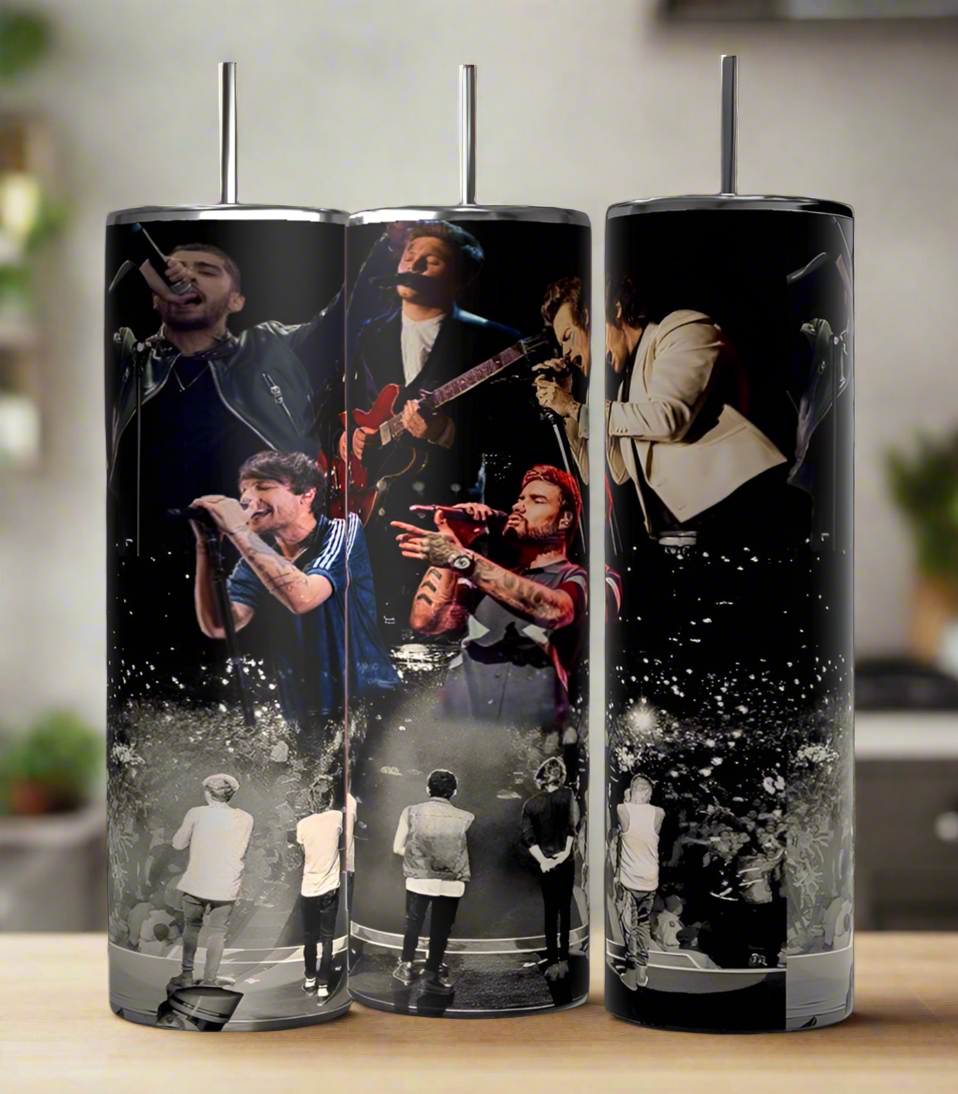 One Direction Collage 20oz Stainless Steel Tumbler