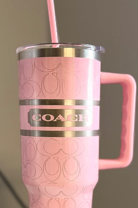 Coach Pink 40oz Engraved Tumbler