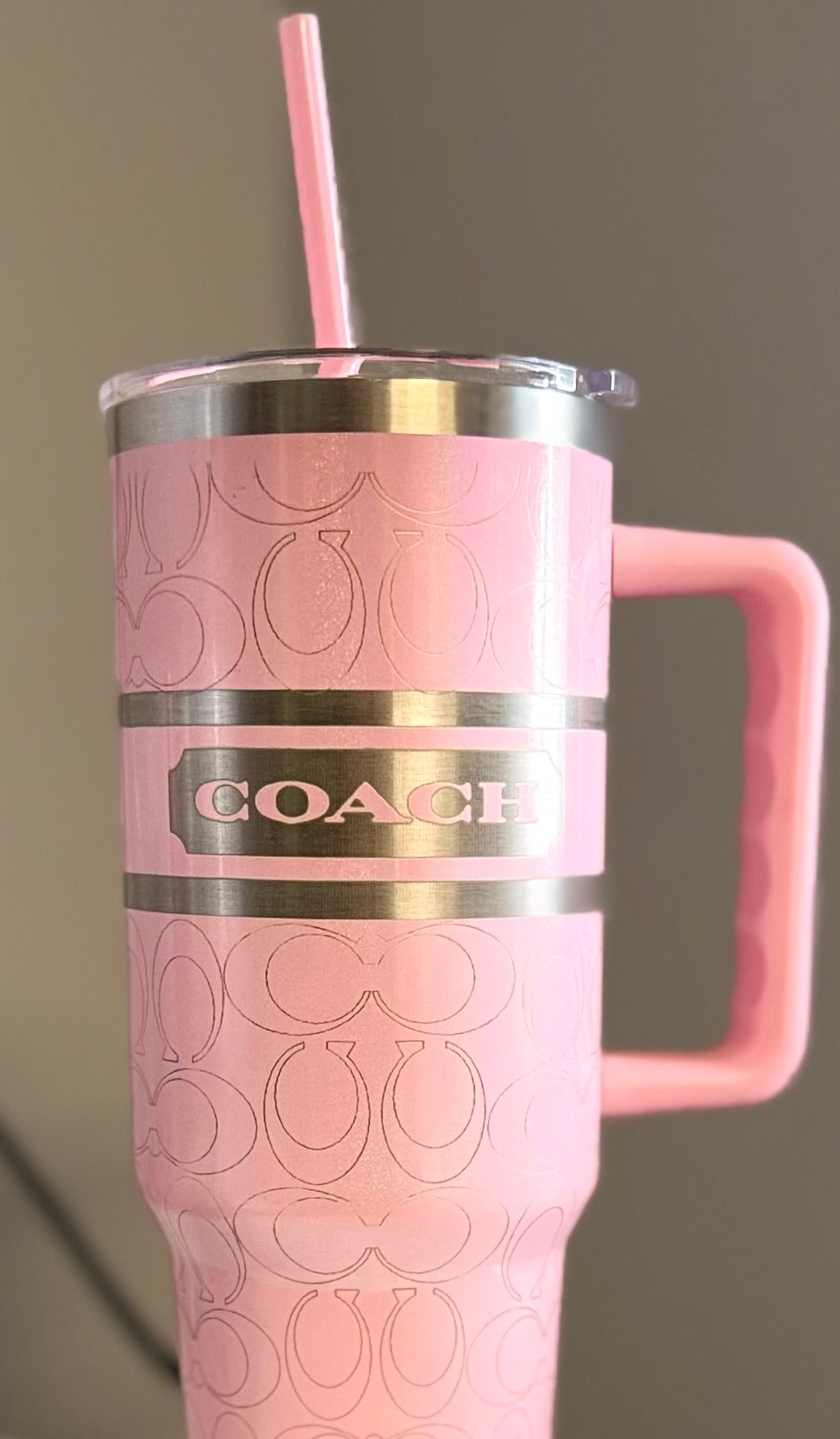 Coach Pink 40oz Engraved Tumbler