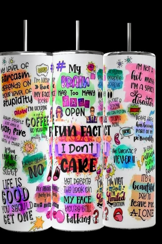 Fun Fact Affirmations 20oz Skinny Tumbler