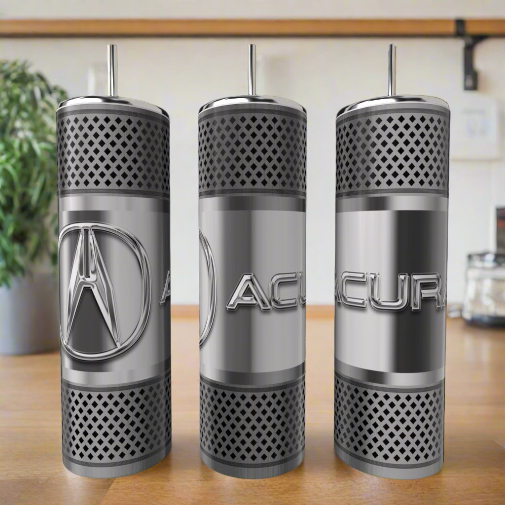 Car Enthusiast Silver Stainless Steel 20oz Tumbler