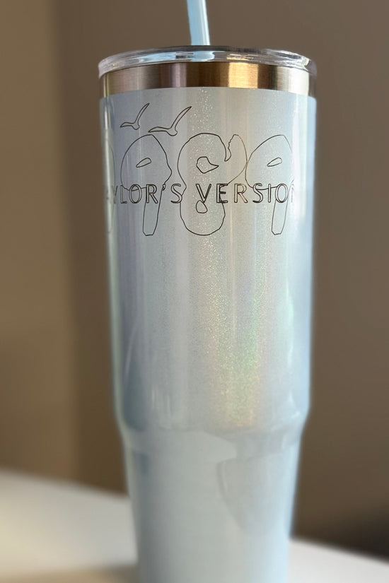 1989 Taylors Version Shimmer Laser Engraved 30oz Stainless Steel Tumbler