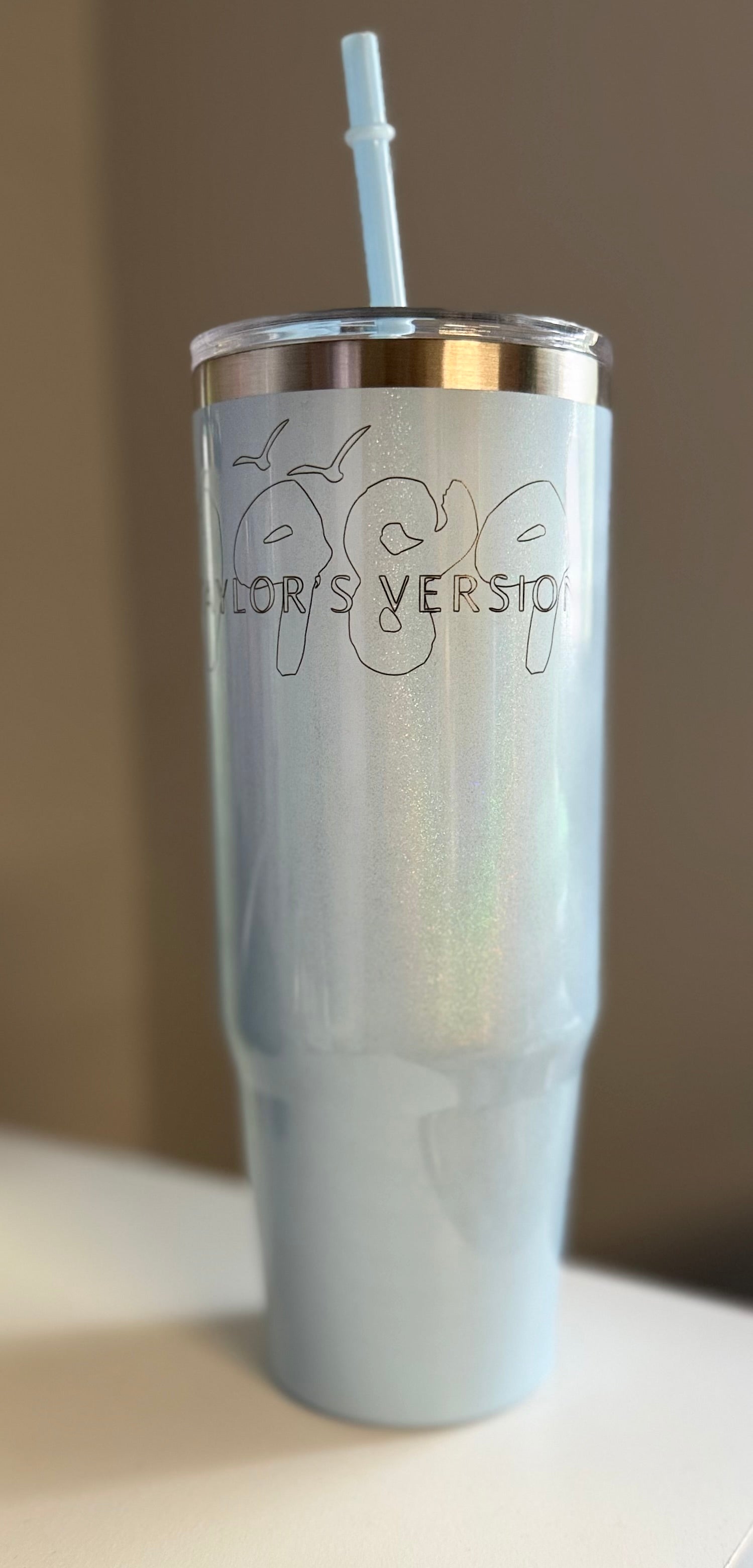 1989 Taylors Version Shimmer Laser Engraved 30oz Stainless Steel Tumbler