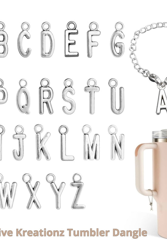 Letter Cup Charm Dangle