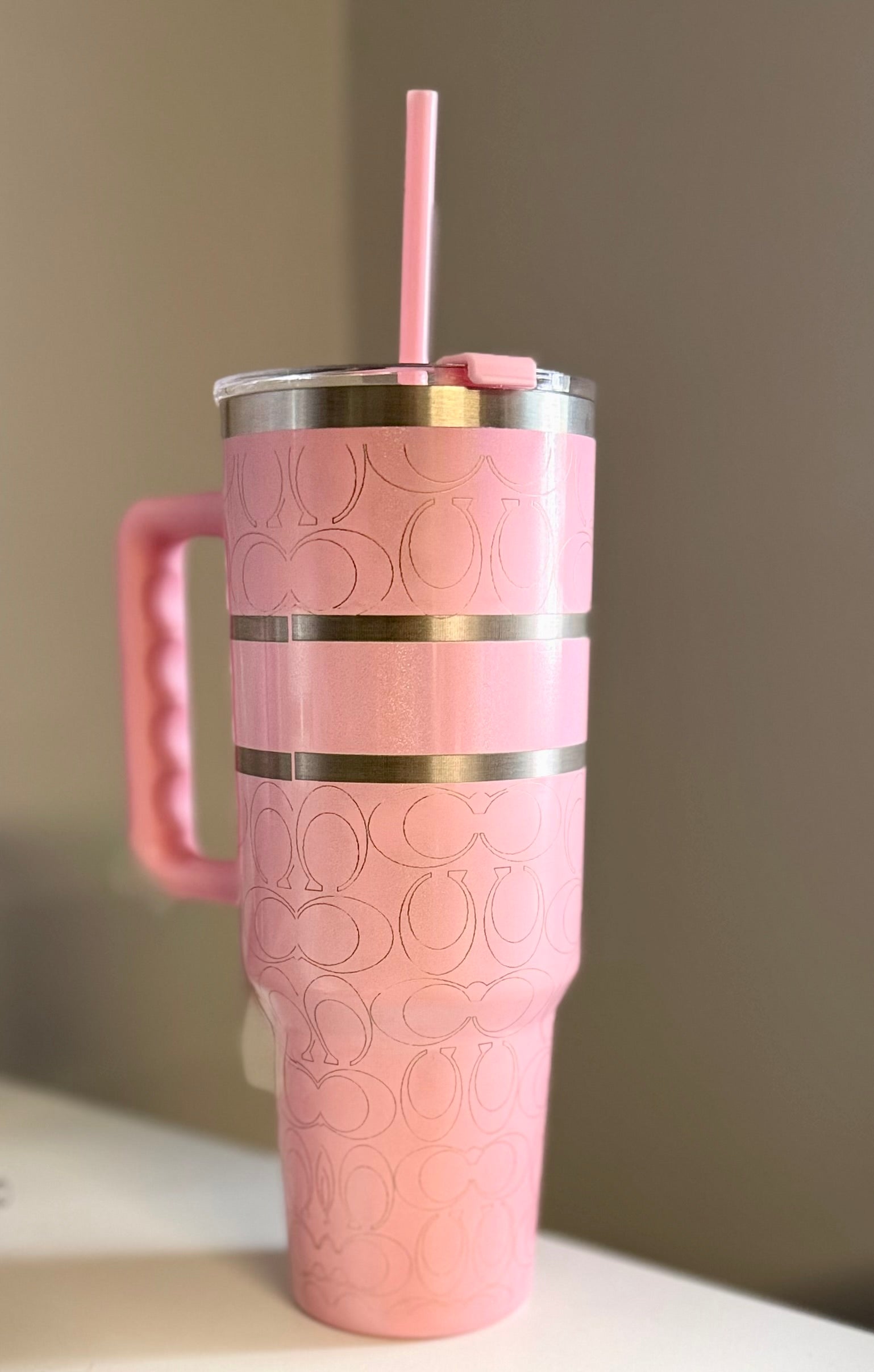 Coach Pink 40oz Engraved Tumbler