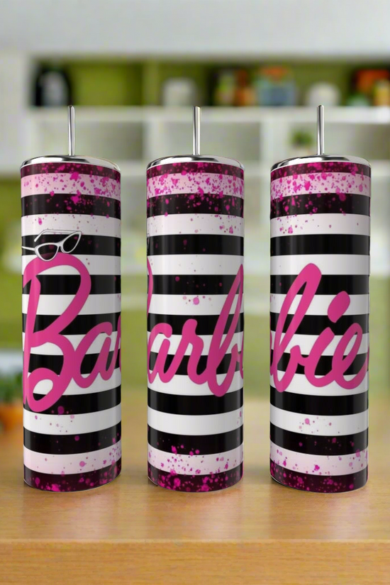 Barbie Stripe 20oz Tumbler