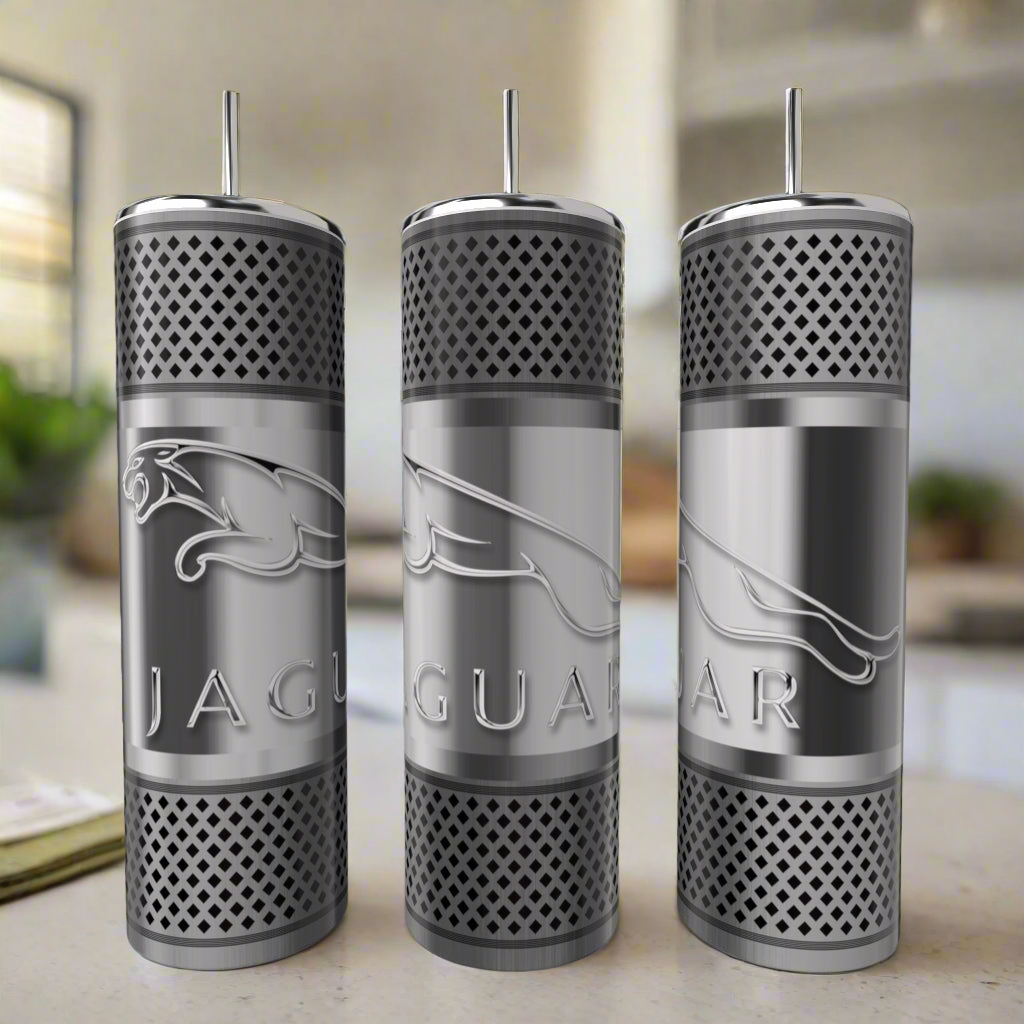 Car Enthusiast Silver Stainless Steel 20oz Tumbler