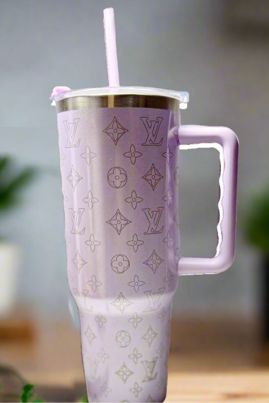LV Lilac Engraved Tumbler