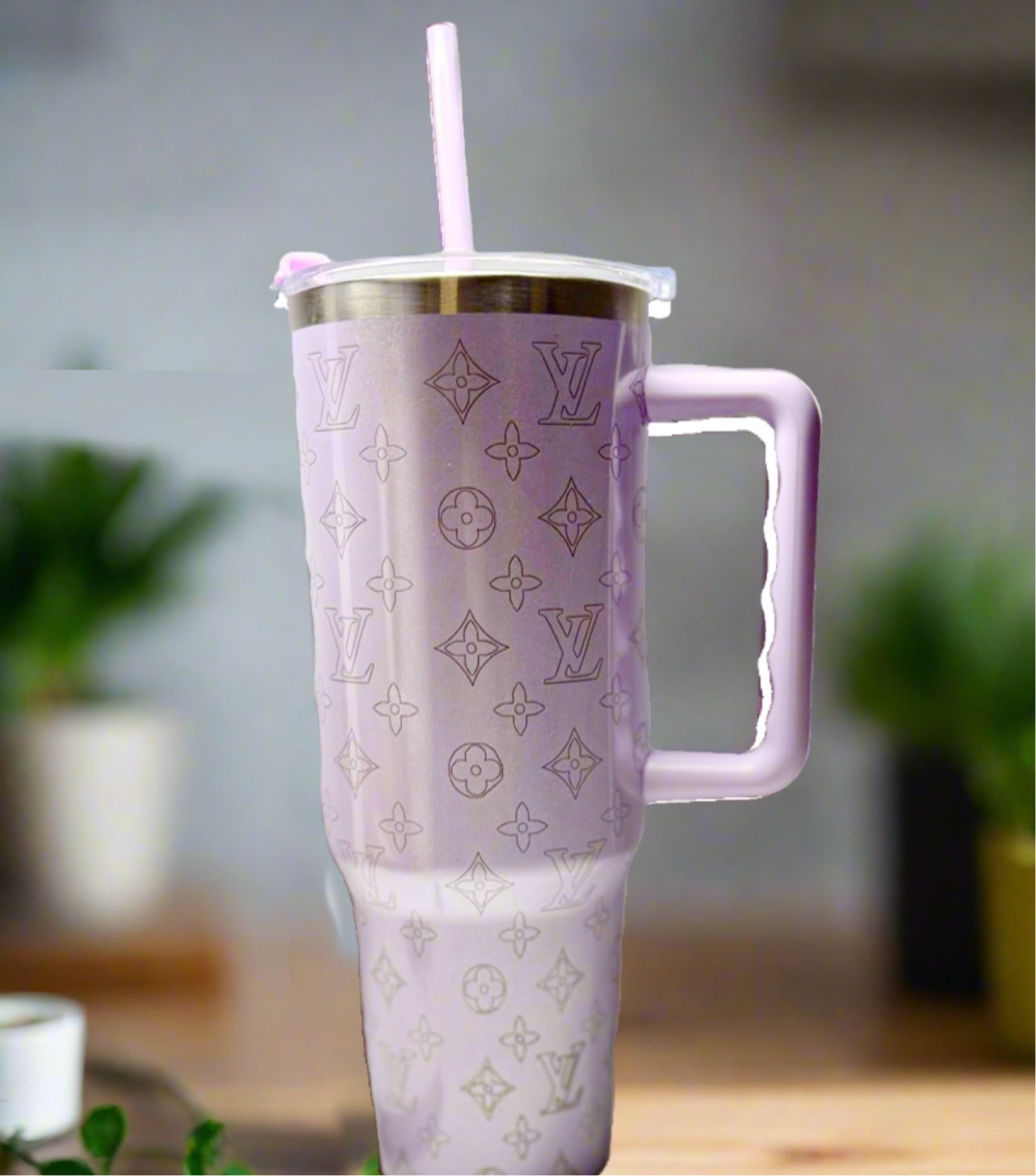 LV Lilac Engraved Tumbler