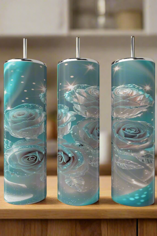 Glowing Roses 20oz Stainless Steel Tumbler