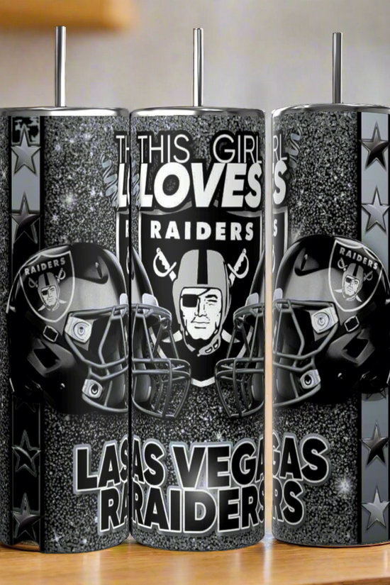 This Girl Loves (Team) - NFL- Custom 20oz Skinny Tumbler