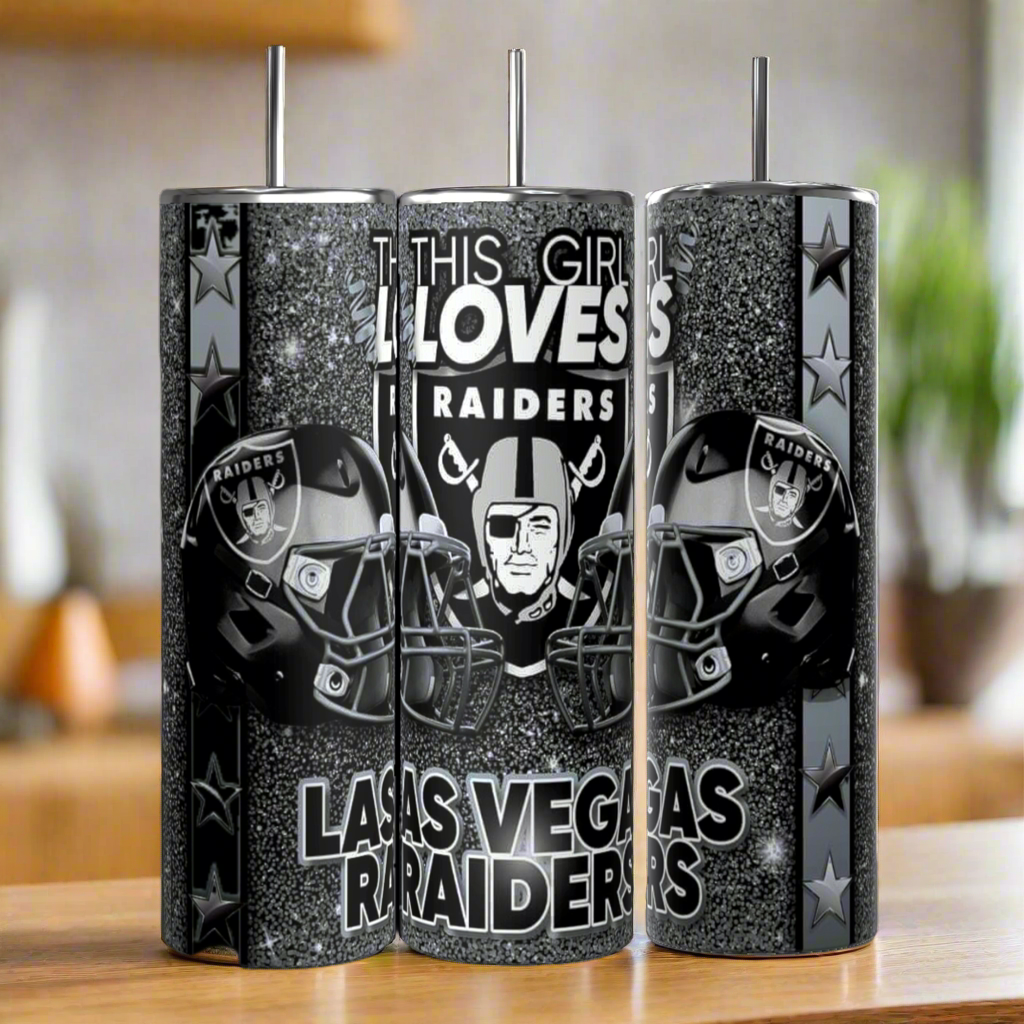 This Girl Loves (Team) - NFL- Custom 20oz Skinny Tumbler