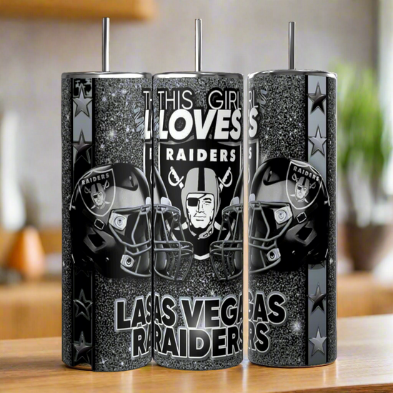 This Girl Loves (Team) - NFL- Custom 20oz Skinny Tumbler