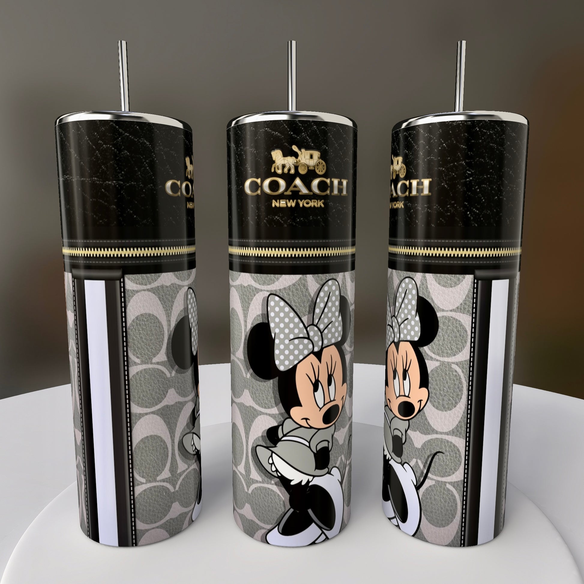 Minnie Mouse Coach Series 20oz Skinny Tumbler