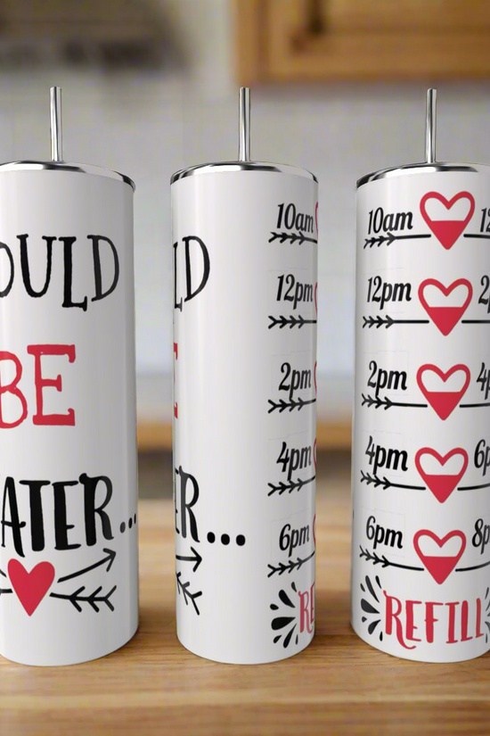 Drink Water 20oz Tumbler with Reusable Straw and Lid