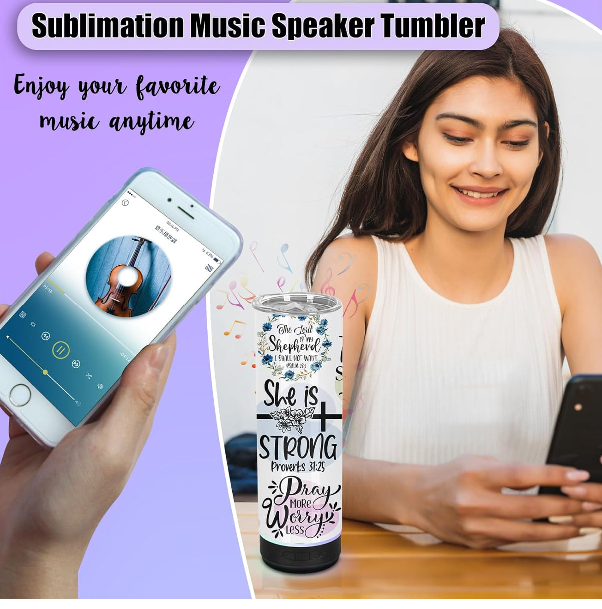 Customized 20oz Bluetooth Tumbler