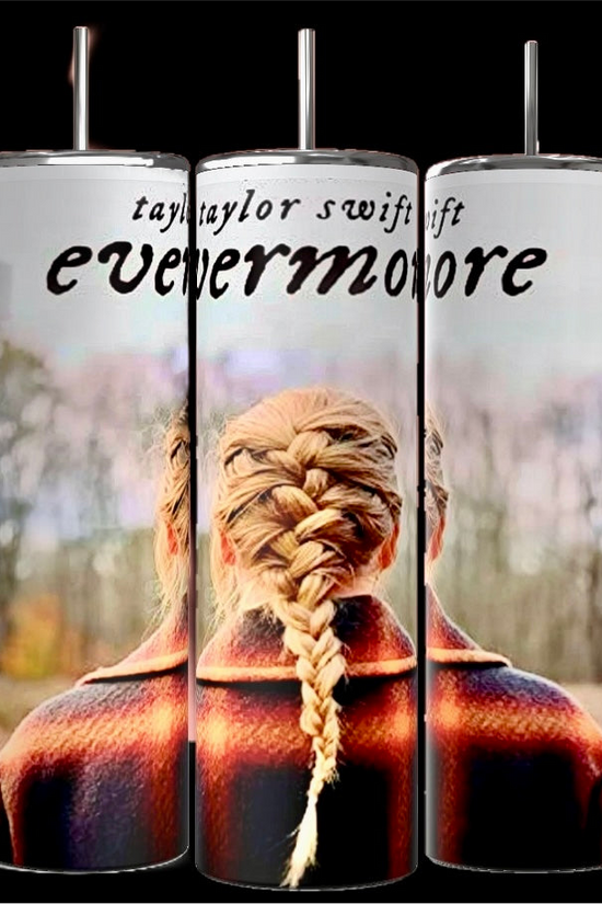 Evermore Taylor Swift 20oz Skinny Tumbler