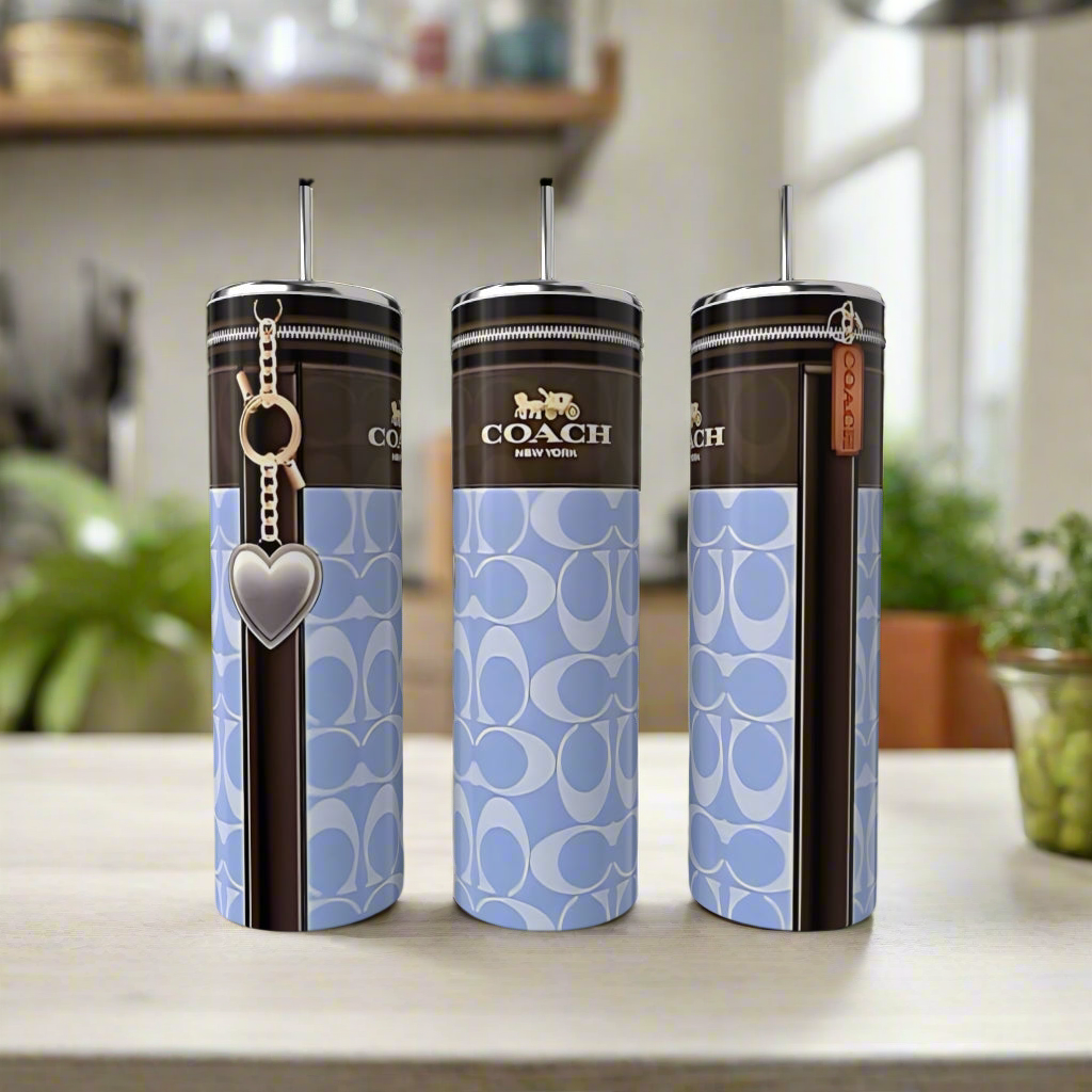 Coach Periwinkle 20oz Skinny Tumbler