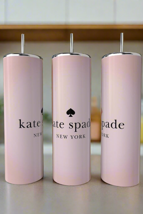 Kate Spade Pale Pink Minimalist Skinny Tumbler