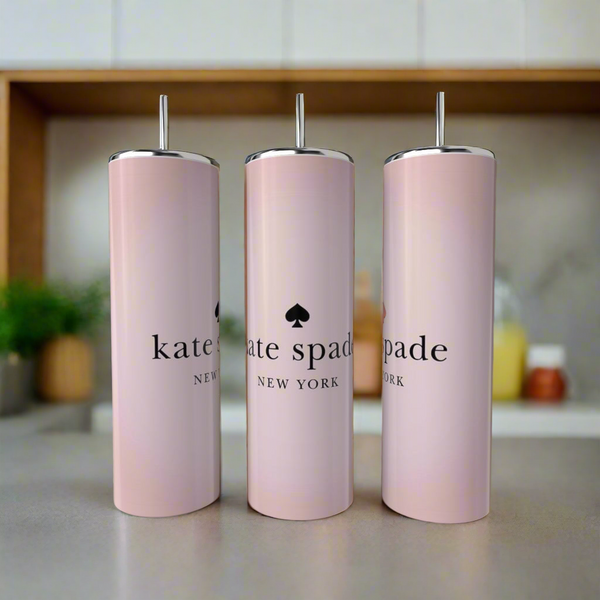 Kate Spade Pale Pink Minimalist Skinny Tumbler