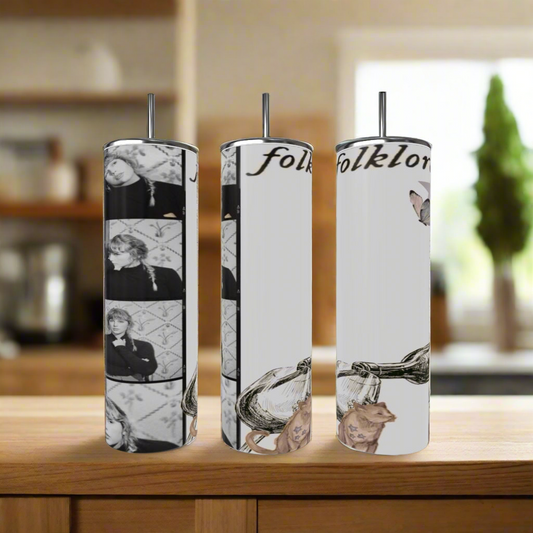 Folkore Polaroid Taylor Swift 20oz Skinny Tumbler