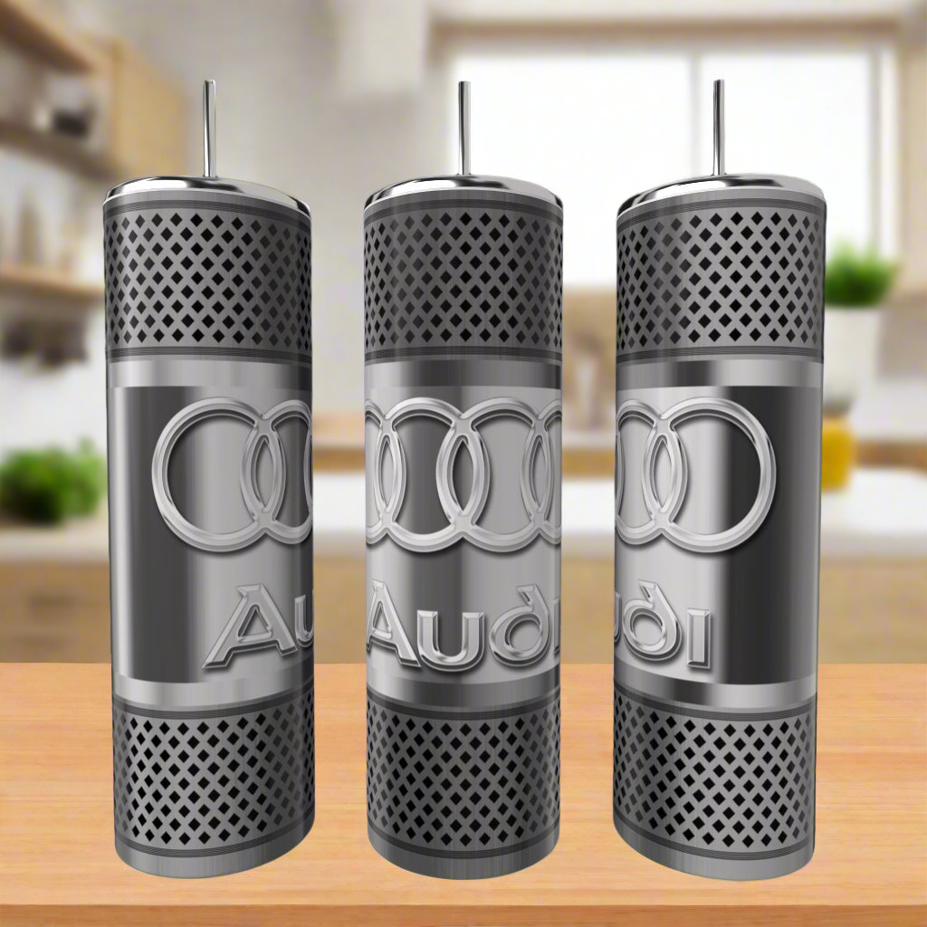 Car Enthusiast Silver Stainless Steel 20oz Tumbler