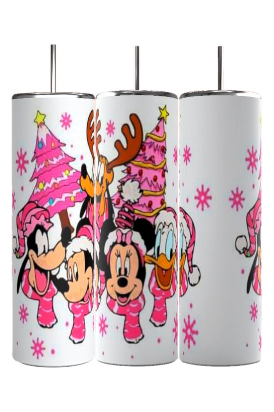 Pink Disney Christmas 20oz Tumbler