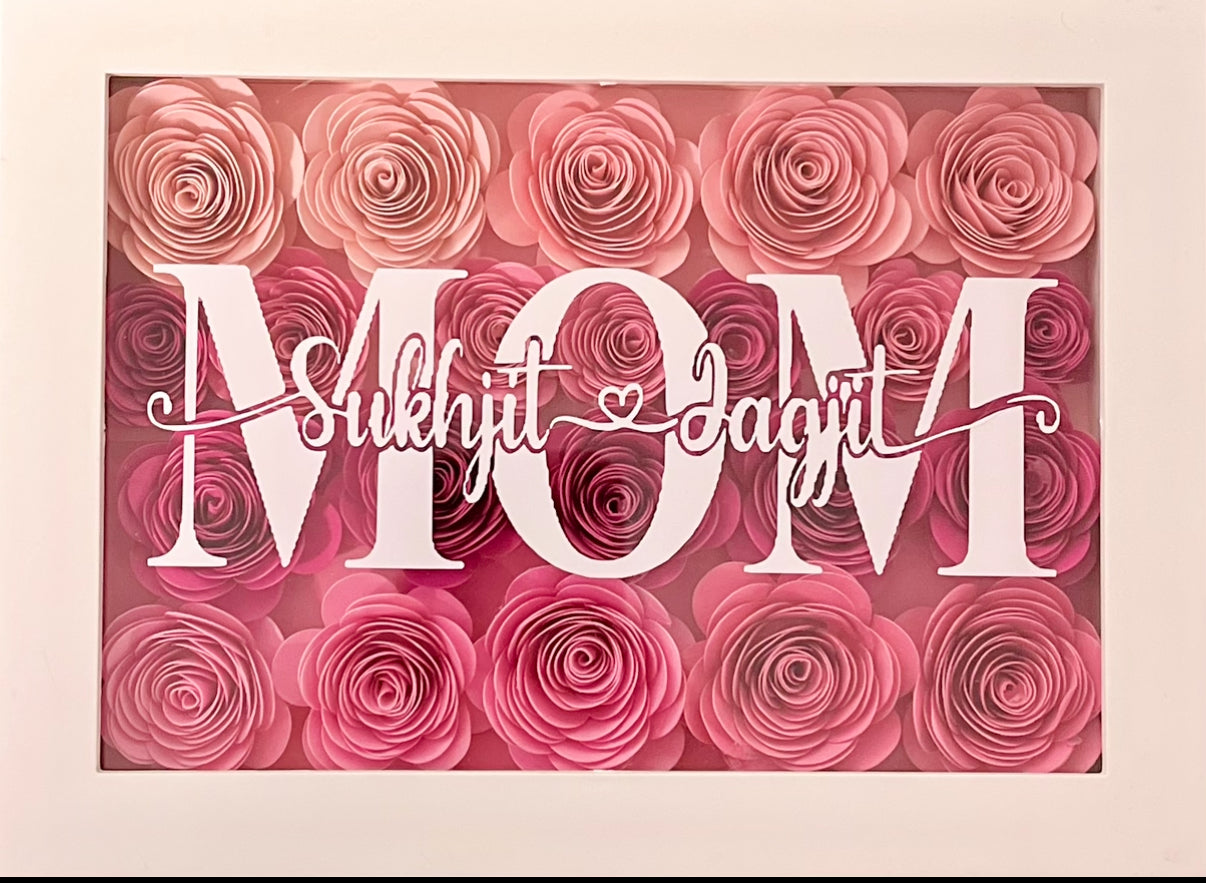 Mom 5x7 Flower Shadow Box