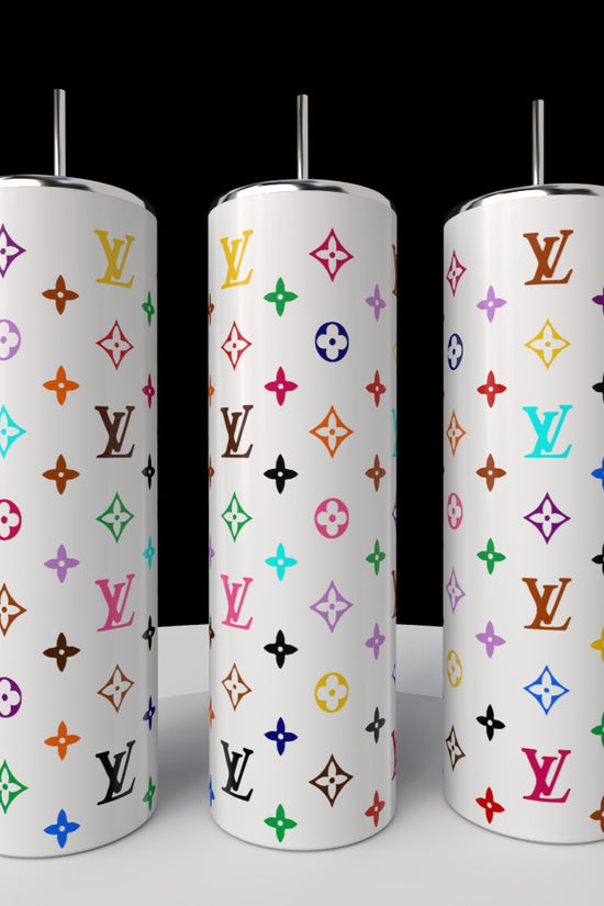 White LV Multicolor | 20oz Tumbler