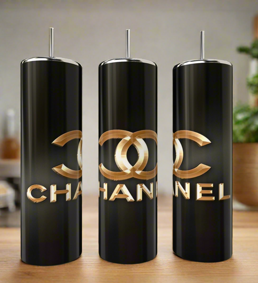 Chanel Gold 20oz Skinny Tumbler