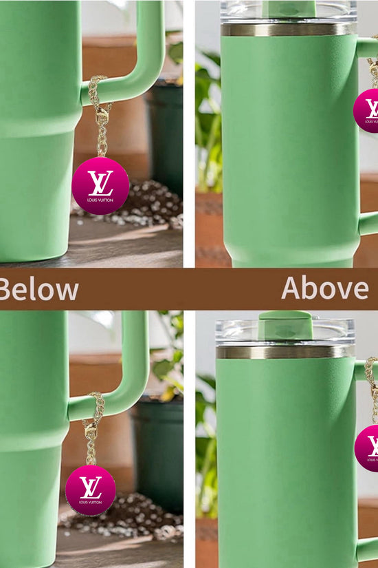 Pink LV Charm Dangle | Cup Accessory