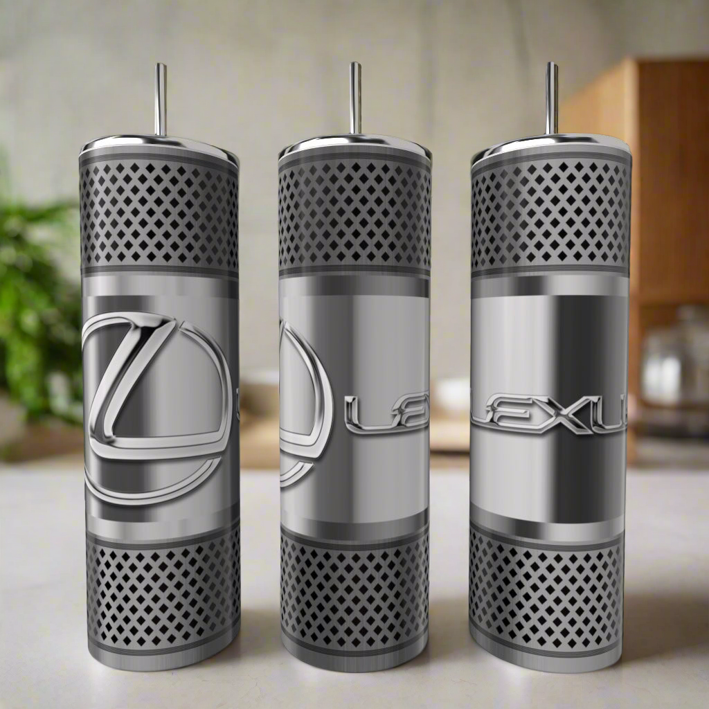 Car Enthusiast Silver Stainless Steel 20oz Tumbler