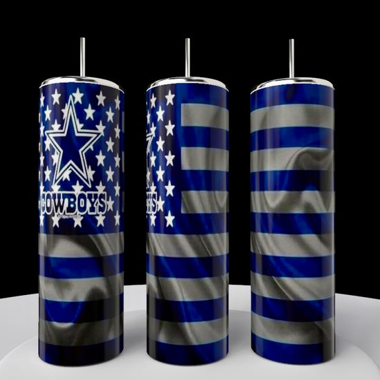 Cowboys Flag 20oz Skinny Tumbler