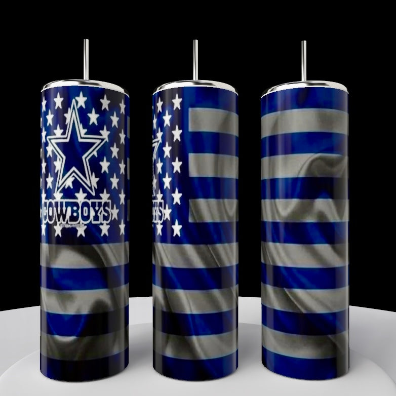 Cowboys Flag 20oz Skinny Tumbler