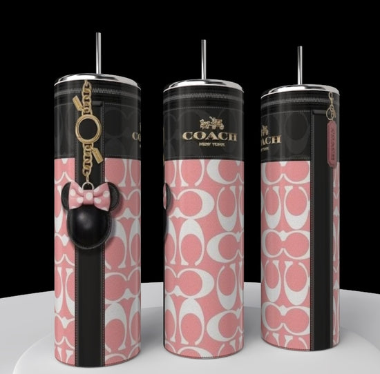 Coach Pink Minnie 20oz Skinny Tumbler